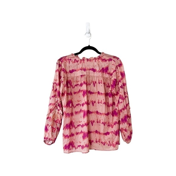 NWT Johnny Was Pink Tie Dye Embroidered Shirt Blouse Small - Picture 4 of 10